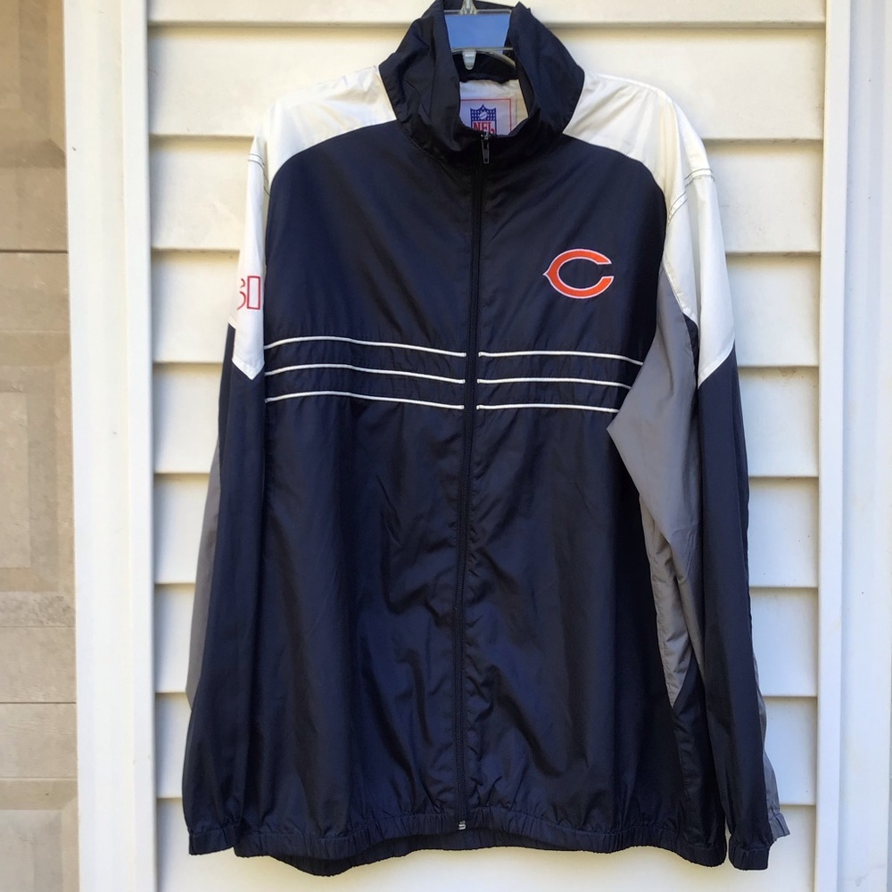 NFL Chicago Bears Jacket Sports Illustrated Mens Sz XL Full Zip Windbreaker